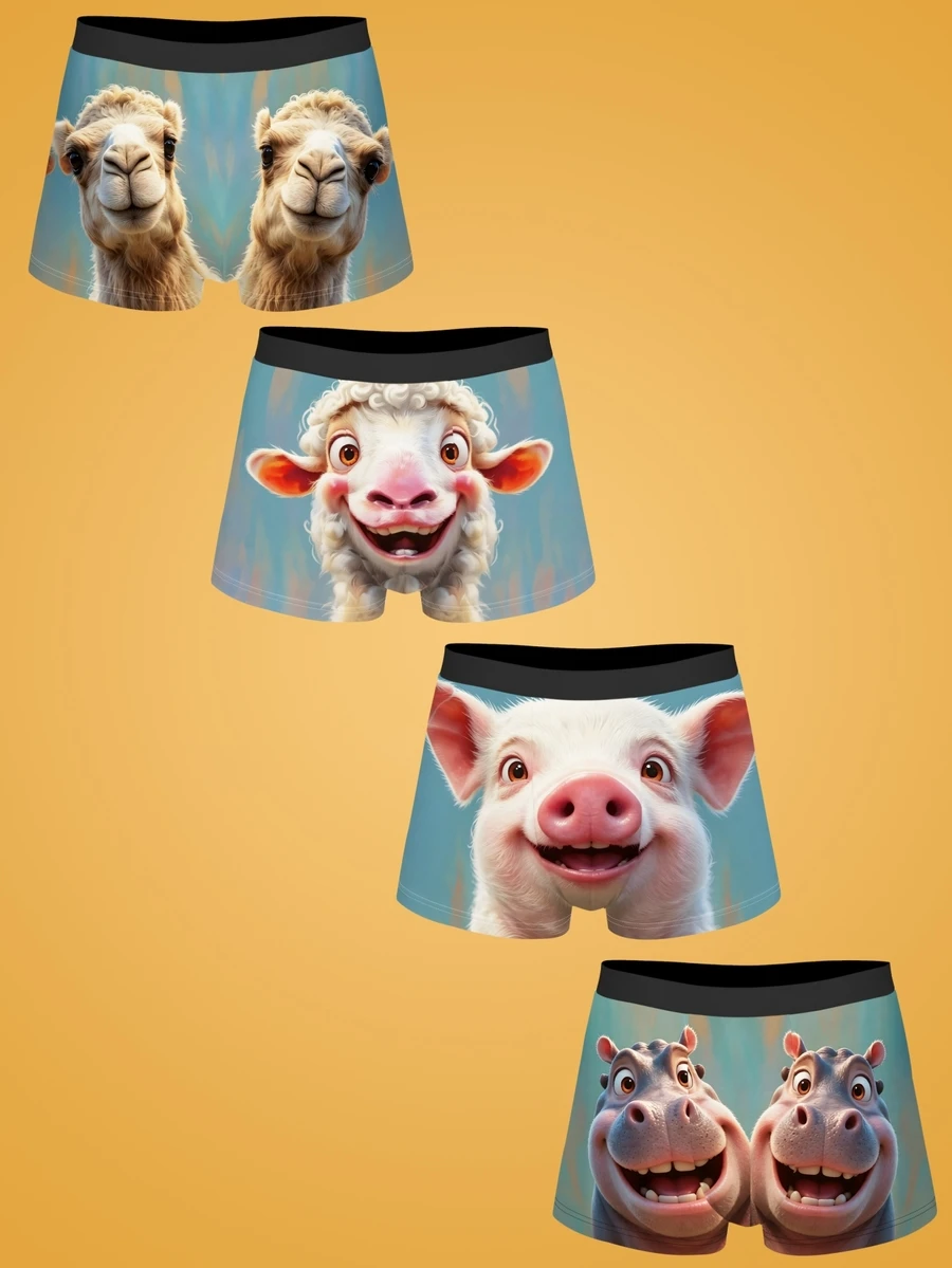 Notgurli Celana Dalam Boxer Pria Isi 4 Buah dengan Motif Fashion - MultiWarna - View 1