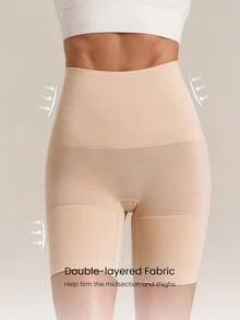 GLOWMODE Seamless Modal Sculptmax 4.0 High-Rise Tummy-Control Boyshorts With Non-Slip Waistband Daily Casual Wear - Apricot - View 5