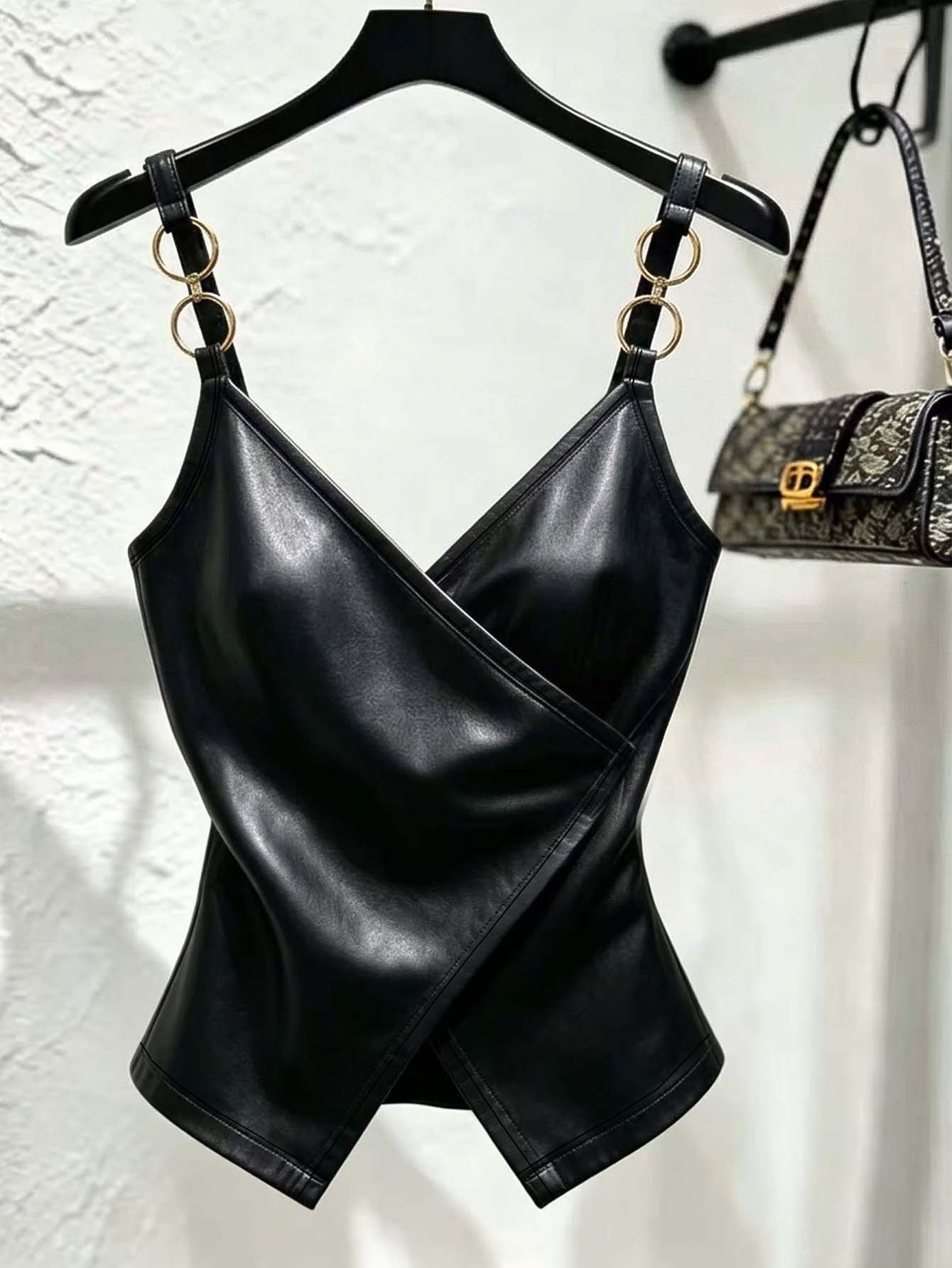 SuriyaCove Women's Plus Size Spaghetti Strap Backless Tank Top - Black - View 1