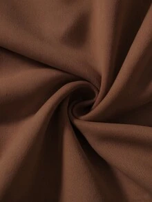 SHEIN 2件組 春/秋返校季 米色棕色格紋大學休閒風 中厚款運動衫布料熊貼布繡運動衫/格紋百褶裙，適合學校、外出、拍照、購物、休閒穿著、日常出行，女童可拆卸百搭少女服裝套裝 - 棕色 - 查看 5