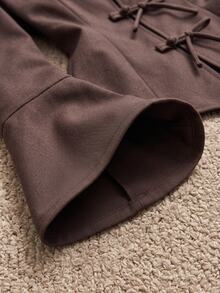Grovea Women's Plus Size Solid Color Casual Versatile Everyday Shirt - Coffee Brown - View 5
