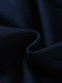 SHEIN 青少年女孩長袖秋季花瓣蕾絲飾邊抓絨內裡運動衫，節日休閒優雅可愛舒適校園灰色 - 藏蓝色 - 查看 7