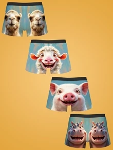 Notgurli Celana Dalam Boxer Pria Isi 4 Buah dengan Motif Fashion - MultiWarna - View 2