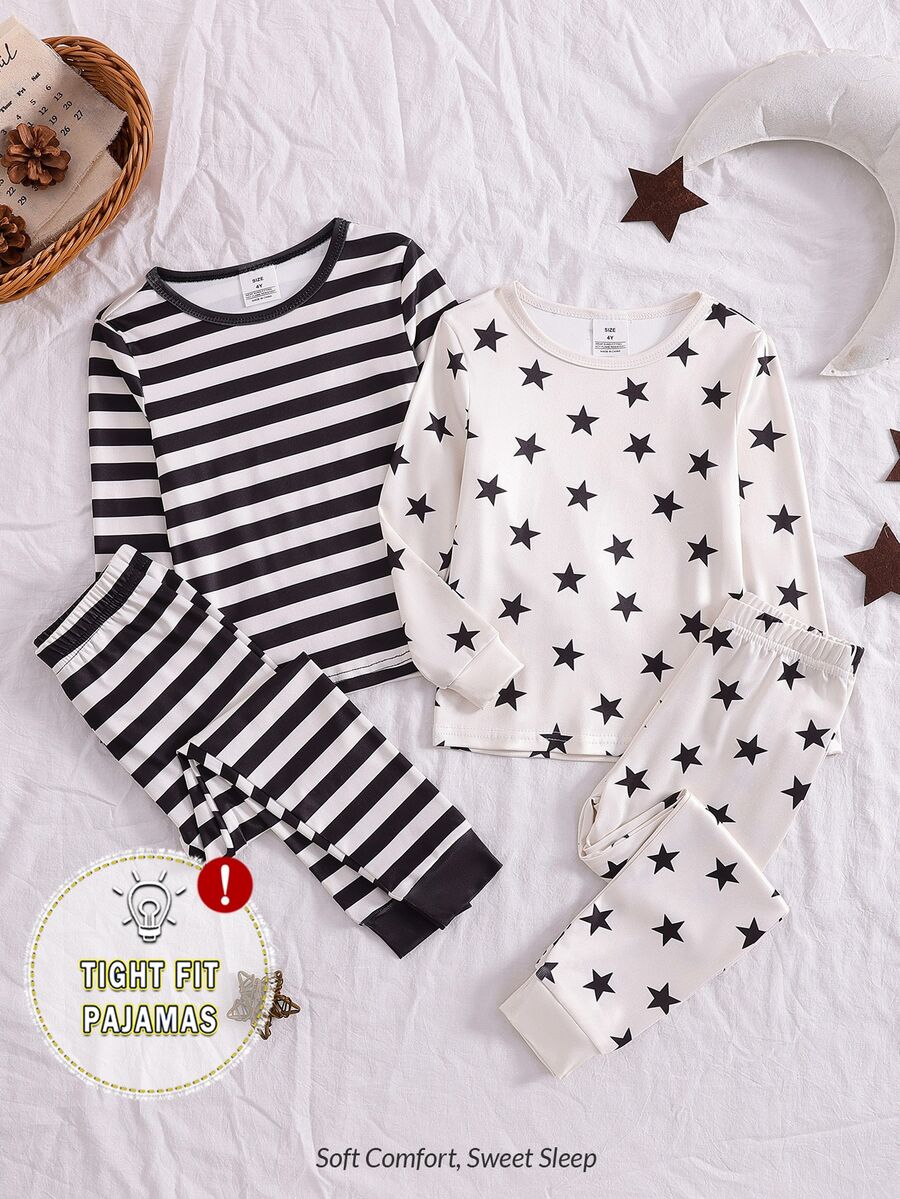 SHEIN 4PCS Young Boys Pajamas - Multicolor - View 1