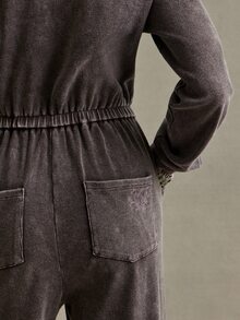 WESTFADE Jumpsuits, Fall, Autumn Clothes, Winter Outfit, Cowgirl, Western, Country Concert, Boho, Cute, Festival, Thanksgiving - Brown - View 2