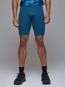 Musero Sport Tight Fitting Compression Leggings Autum Winter Sports Activewear - Blue - View 3
