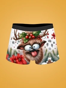 SHEIN Men's Fashion Print Boxer Briefs, 1pc - Multicolor - View 1