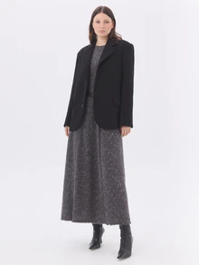 KÆRIA Hus Relaxed Single-Breasted Suit Blazer - Refined Tailoring - Black - Lined, Winter Layering, Workwear - Black - View 4