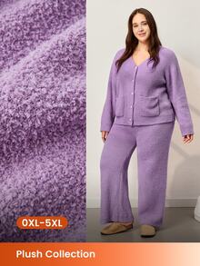 LUVLETTE Plus Size Pajama Sets - Purple - View 1