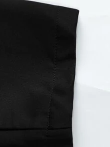 GlowEve CURVE طقم نسائي مقاس كبير من قطعتين: جاكيت بياقة بليزر وأكمام طويلة وخصر مكشكش + بنطال كاجوال، إطلالة أنيقة للعمل والتنقل لفصلي الربيع والخريف والشتاء - متعدد الألوان - مشاهدة 7