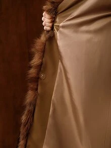 MOTF PREMIUM WOMEN'S FASHION VERSATILE WINTER FAUX FUR COAT - Camel - View 9