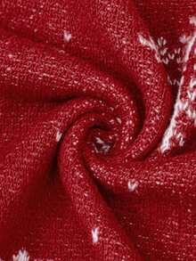 Cévolie Women's Contrast Lace Side Tie Knit Cardigan - Red - View 8