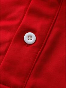 PAVTROS 男士美式復古 Polo 短袖 T 恤，復古賽馬徽章與數字印花上衣，復古馬術學院風，老錢風休閒運動風，奢華復古街頭風，輕量運動，節日禮物 - 紅色 - 查看 3