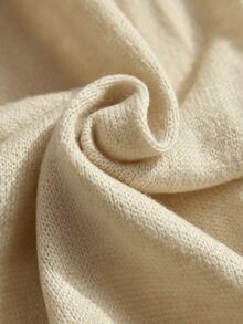 CLARA VERO Boucle Scarf Detail Knit Flare Set, Cozy Winter Out, Crew Neck, Removable Scarf, Flared Leg Pant - Pink - View 10