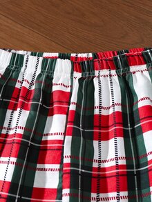 EverLounge Christmas Men's Plaid Long Sleeve Top And Pants Casual Daily Loungewear Set - Multicolor - View 4