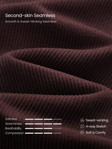 GLOWMODE 24" Seamless SculptMove High-Rise Leggings With Contrast Waist & Butt-Lifting Design Training Workout Gym Fitness Summer Active Wear - Multicolor - View 6