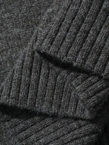 DAZY Spring/Autumn Dark Gray Pocket Cardigan For Men - Dark Grey - View 10