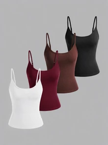 Tseoso 4PCS Women Tank Tops & Camis - Multicolor - View 10