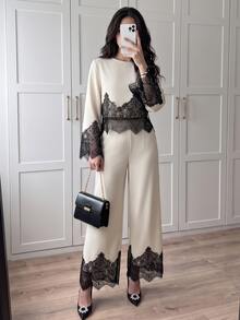 Celisse Winter Women Two-Piece Outfits - Apricot - View 4