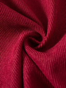 Infant & Baby GirlFloral Patchwork Frill Trim Corduroy Long Sleeve Dress, Burgundy A-Line Princess Dress - Burgundy - View 7