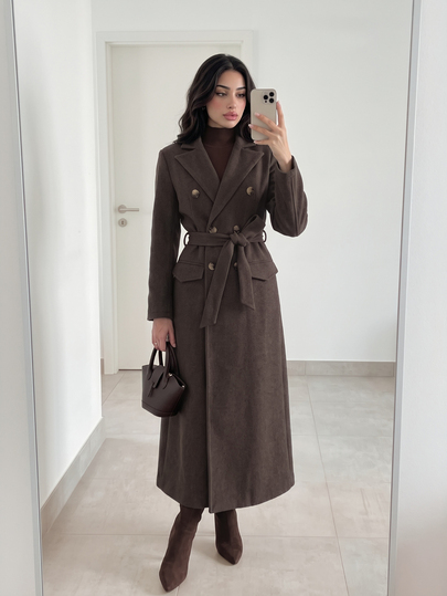 Celisse Women's Overcoat, Autumn/Winter Overcoat, Long Coat, Fashion Autumn/Winter Jacket, Suitable For Outdoor, Street, Gathering, Party, Formal Occasions