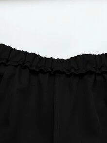 GlowEve CURVE طقم نسائي مقاس كبير من قطعتين: جاكيت بياقة بليزر وأكمام طويلة وخصر مكشكش + بنطال كاجوال، إطلالة أنيقة للعمل والتنقل لفصلي الربيع والخريف والشتاء - متعدد الألوان - مشاهدة 5