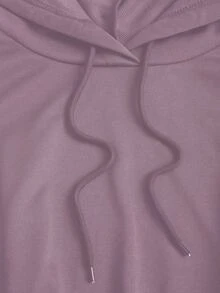 Sweetra 女款收腰運動衫，休閒運動純黑色長袖通勤上衣 - 粉色 - 查看 3