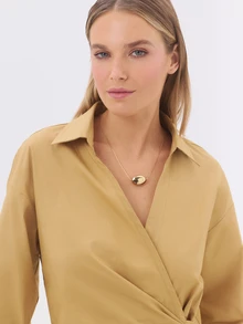KÆRIA Hus Đầm quấn eo tôn dáng - Cotton co giãn cao cấp - Màu lạc đà - Phối lớp mùa đông, món đồ thiết yếu cho tủ đồ - màu nâu - Xem 7