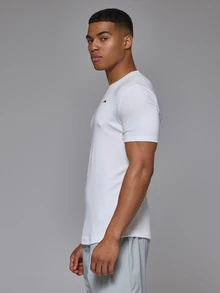 Musero Sport Long Sleeve Seamless Muscle Fit Crew Neck Top Autum Winter Sports Activewear - White - View 3