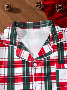 EverLounge Christmas Men's Plaid Long Sleeve Top And Pants Casual Daily Loungewear Set - Multicolor - View 6