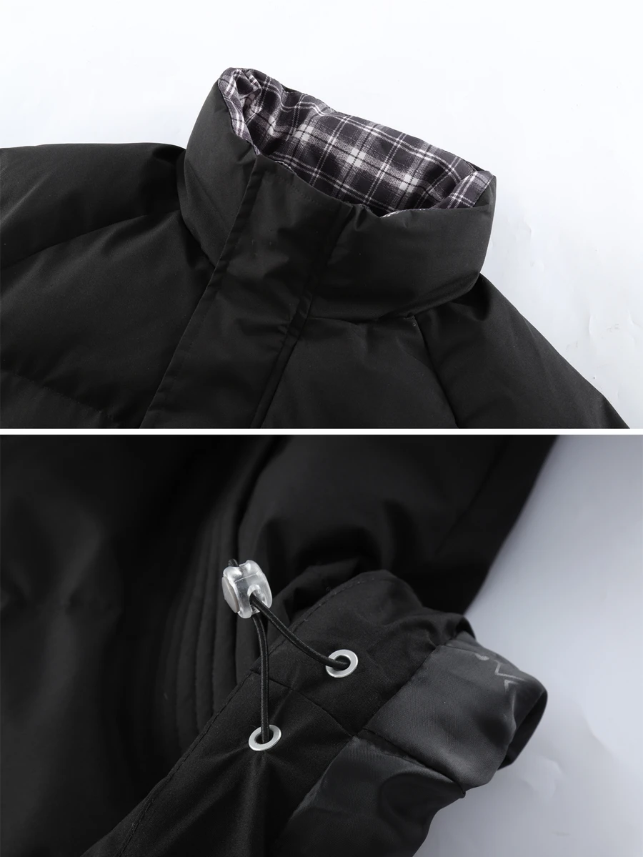 Gym Rark Men's Thick Padded Coat For Autumn/Winter - Black - View 1