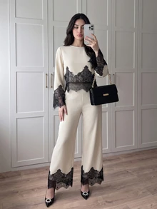 Celisse Winter Women Two-Piece Outfits - Apricot - View 3