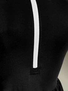 Amplova Women's Colorblock Pleated Casual Daily Summer Sports Dress - Black - View 7