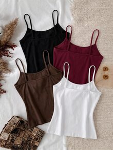 Tseoso 4PCS Women Tank Tops & Camis - Multicolor - View 3
