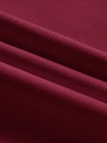SHEIN BASICS 休閒極簡風黑色與酒紅抹胸上衣兩件套，適合春夏秋層次穿搭 - 彩色 - 查看 7