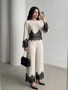 Celisse Winter Women Two-Piece Outfits - Apricot - View 6