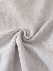 Bộ áo len tay dài trang trí nơ jacquard và chân váy xếp ly dệt kim cho bé gái tuổi teen - Màu Khaki - Xem 8
