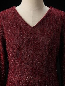 Dazy Kids Tween Girl V-Neck Casual Daily Summer Travel Dress - Burgundy - View 4
