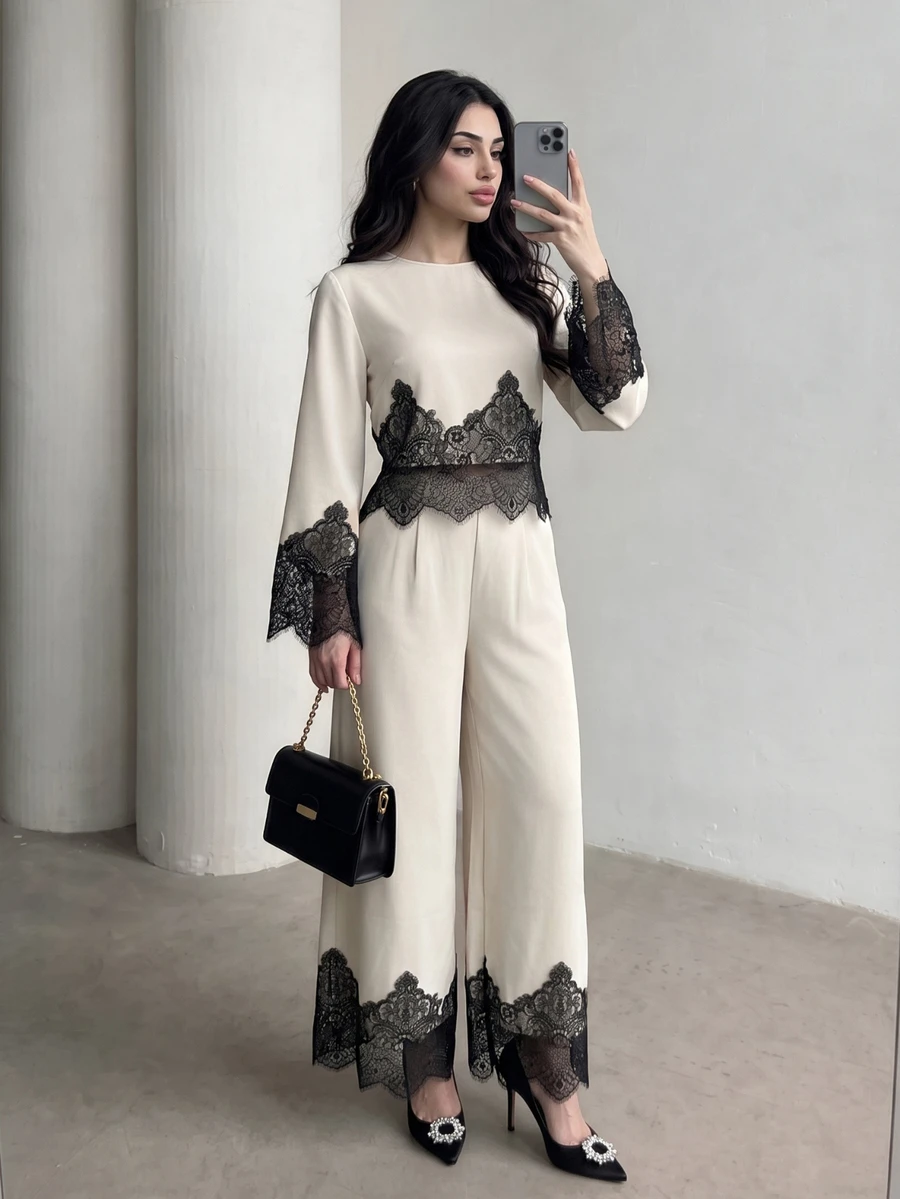 Celisse Winter Women Two-Piece Outfits - Apricot - View 1