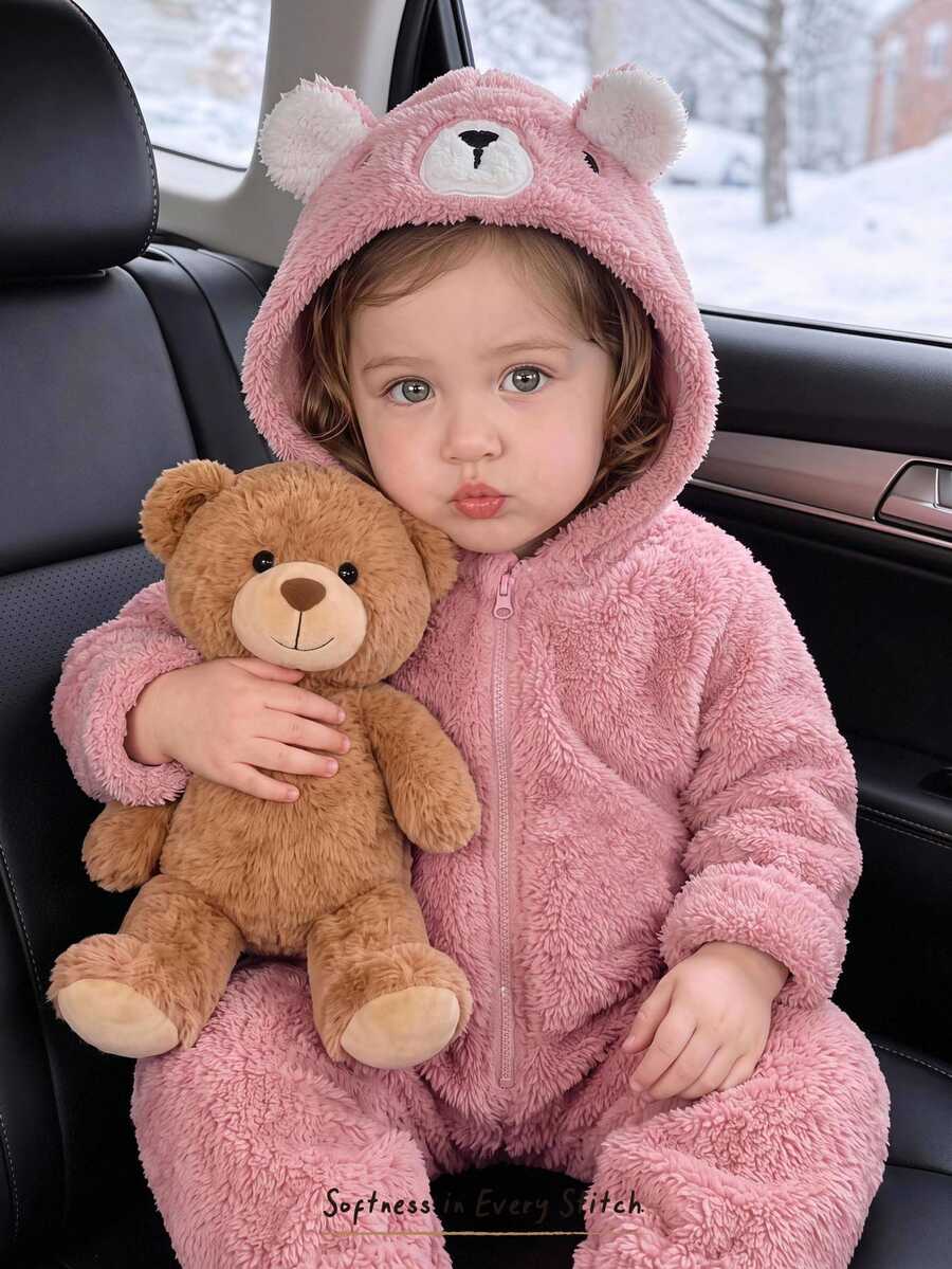 Cozy Pixies Baby Girls Jumpsuits - Pink - View 1