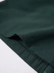 TaskEZ Navy Blue Long Sleeve Zip-Up Crew Neck Large Pocket Convenient Practical Comfortable Daily Scrub Uniform Jacket - Dark Green - View 4