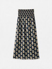 Nöista Dark Brown-Red Vintage Print Two Pieces Long Dress. - Blue - View 10