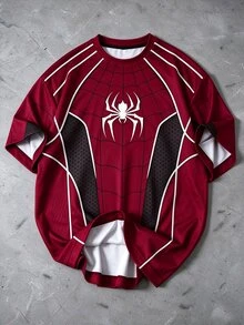 Gym Rark Men's Colorblock Spider Pattern Casual Daily Sports T-Shirt - Multicolor - View 1