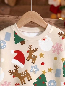 Infant Round Neck Casual Kids Kids Pullover Autumn Sweatshirt - Multicolor - View 4
