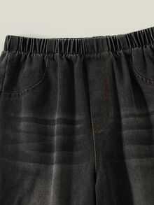 SHEIN 3件組兒童青少年男孩秋冬休閒運動套裝，紅色背心外套與長褲套裝，運動套裝，滑雪套裝，紅色賽車套裝 - 彩色 - 查看 6