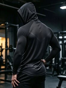 GymBeat 男士休閒百搭日常穿著連帽運動衛衣 - 彩色 - 查看 2
