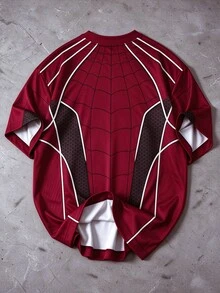Gym Rark Men's Colorblock Spider Pattern Casual Daily Sports T-Shirt - Multicolor - View 2