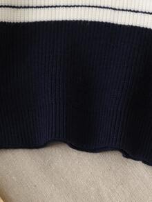 Baby Boy Striped Button Half-Placket Long Sleeve Sweater - Multicolor - View 4