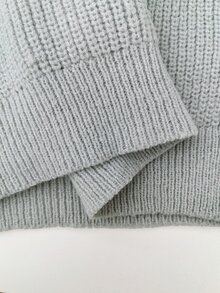 Holdful Holdful 2026 Autumn Winter New Vintage Patchwork Collared Knit Top, Vertical Rib Print Pocket Metal Button Single Breasted Casual Sweater For Daily Commute - Multicolor - View 5