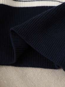 Baby Boy Striped Button Half-Placket Long Sleeve Sweater - Multicolor - View 6